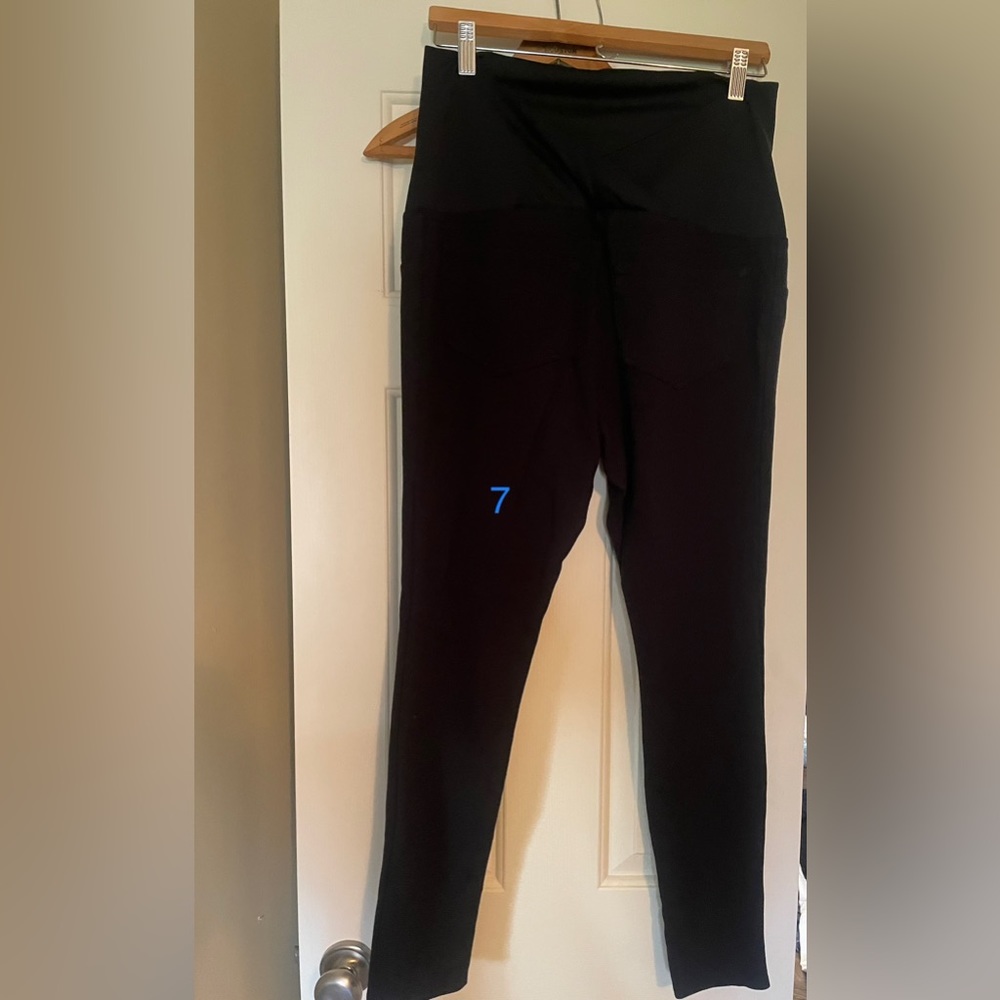 Isabel maternity pant with low cut back, full maternity panel